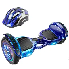 GENERICO - Patineta Smart Balance Scooter Eléctrica Casco AZUL GALAXIA