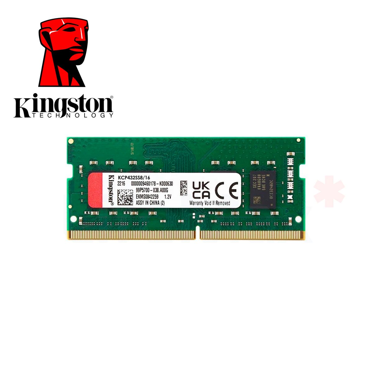 KINGSTON - Memoria RAM Notebook Kingston 16GB DDR4-SODDIM 3200MHz 1.2v
