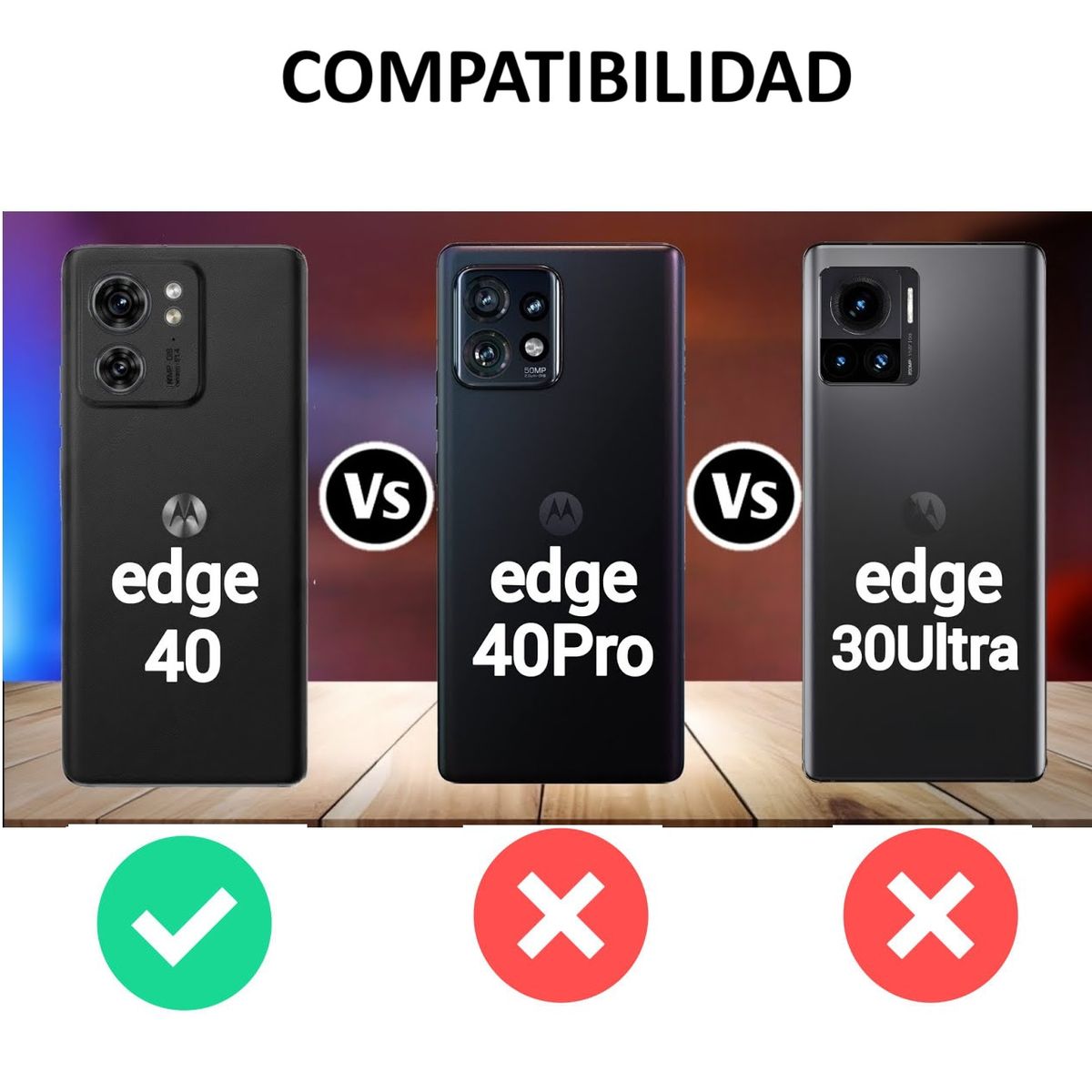 GENERICO - Carcasa Antishock Para Motorola Edge 40 5G Rojo