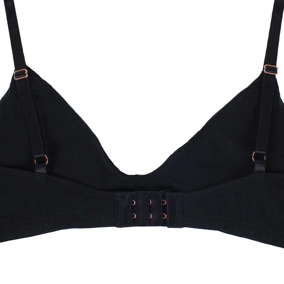 TAIS - Pack Sostén Juvenil con Relleno Negro Tais