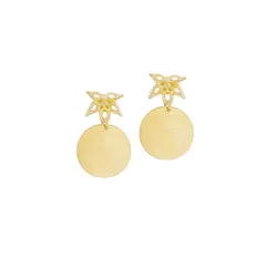 JOYAS MONTERO - Aros Paulina Gold Baño de Oro 24k