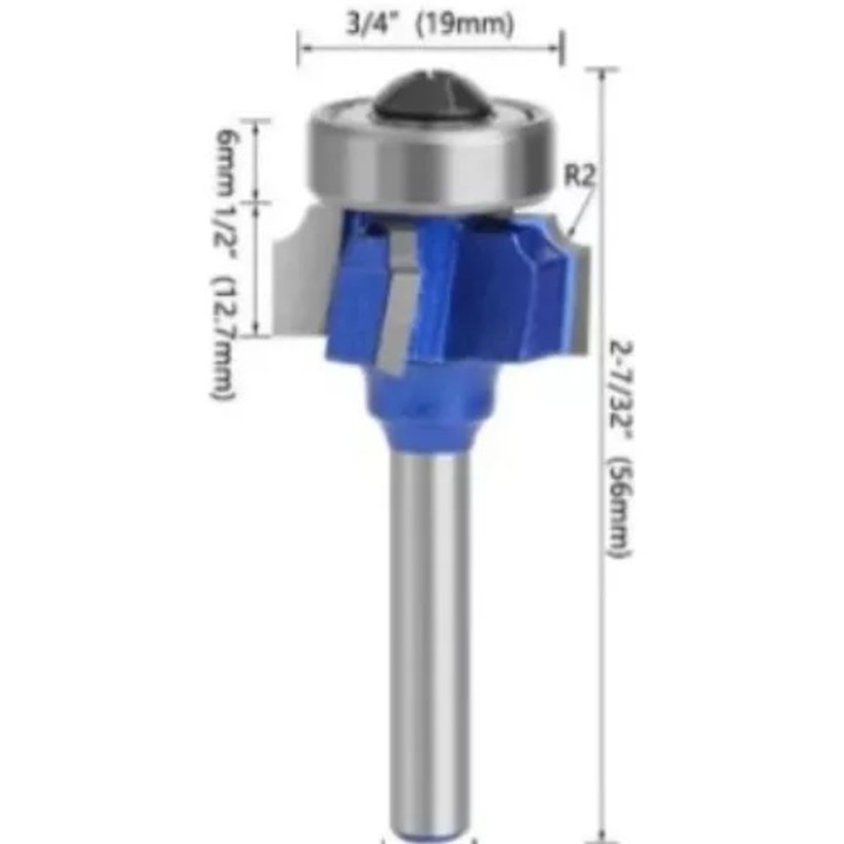 GENERICO - Fresa Madera Perfiladora De Tapacanto  2 mm Toma ¼  C.t.