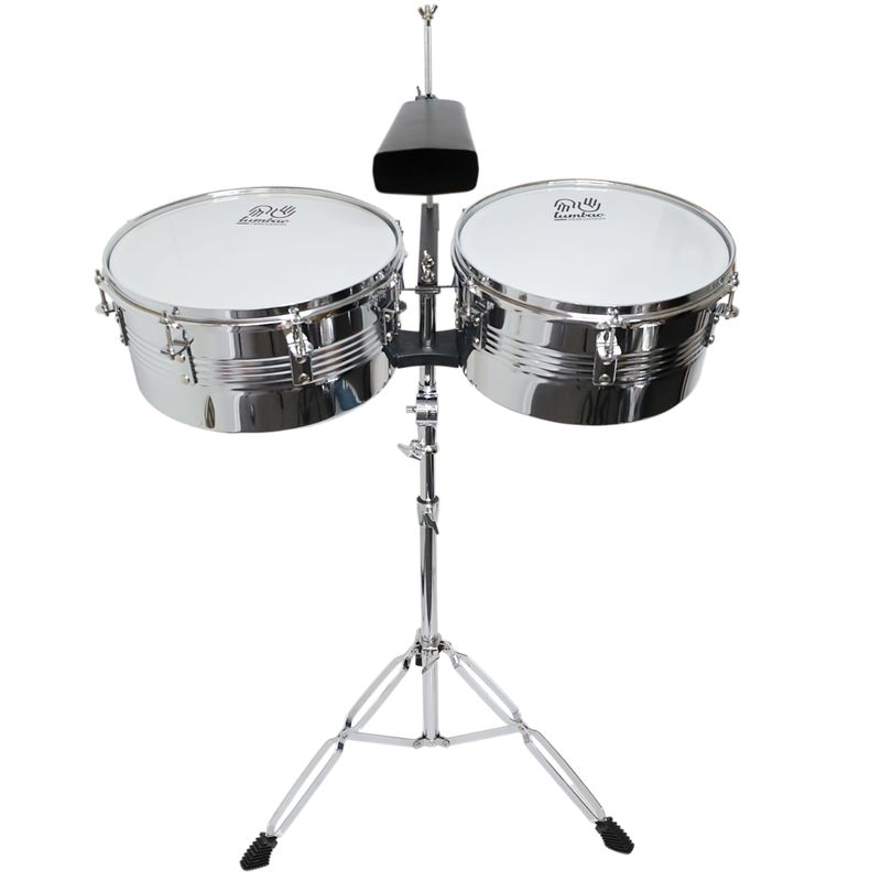 TUMBAO - Timbales 13x14xH6.5'' plateada Tumbao