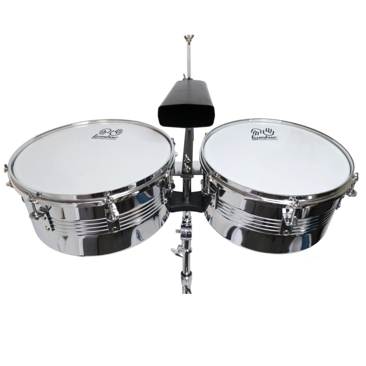 TUMBAO - Timbales 13x14xH6.5'' plateada Tumbao