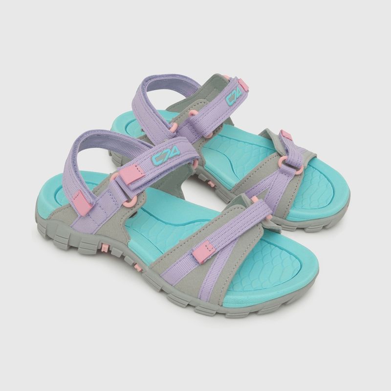 COLLOKY - Sandalia de niña outdoor doble ajuste (28 a 38) Gris 32