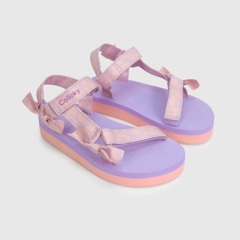COLLOKY - Aqua de niña playa estampado tye dye (28 a 38) Morado 31