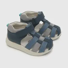 COLLOKY - Sandalia de bebé niño cuero (18 a 21) Azul 18.