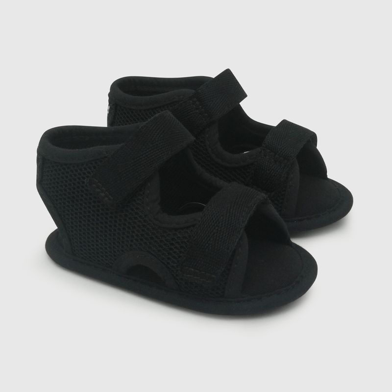 COLLOKY - Sandalia de bebé niño doble ajuste (14 a 18) Negro 17