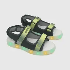 COLLOKY - Sandalia de niño luces doble ajuste (28 a 38) Negro 31