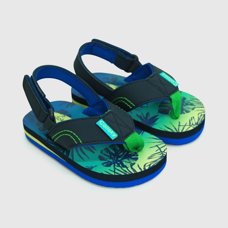 COLLOKY - Hawaiana de niño playa estampada (21 a 27) Azul 26