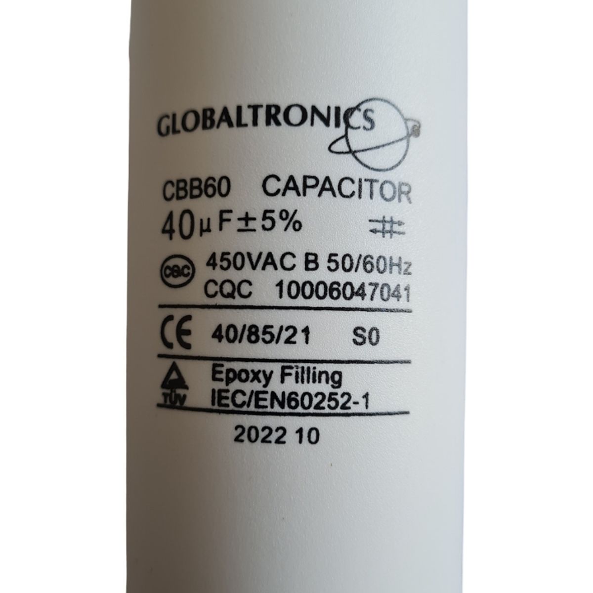 GENERICO - CONDENSADOR PERMANENTE 40uF 450VAC 50-60Hz