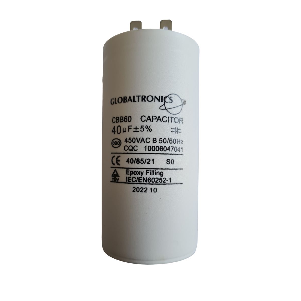 GENERICO - CONDENSADOR PERMANENTE 40uF 450VAC 50-60Hz