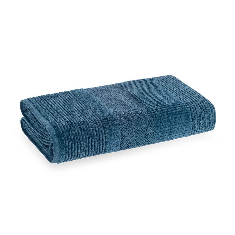 KARSTEN - Sábana de baño Karsten Realce 440gr 86 x 150 cm Petróleo