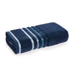 KARSTEN - Toalla de baño 100% algodón 500gr 70 x 140 cm Azul Marino/Azul