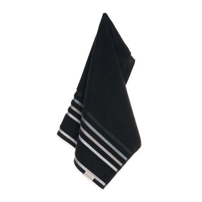 Imagen 2 del producto Toalla de mano 100% algodón 500gr 48 x 80 cm Negra/Gris