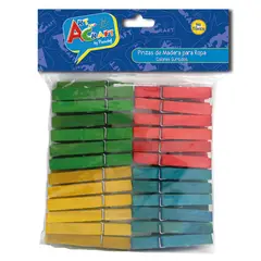 ART AND CRAFT - Set de perritos de madera Colores Surtidos