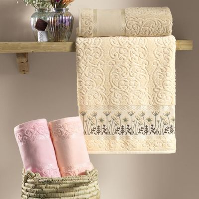 Imagen 2 del producto Toalla de visita para bordar Melina II Rosa