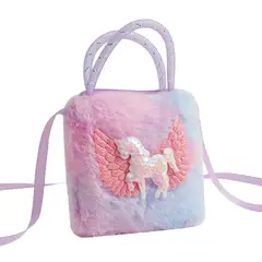 GENERICO - Cartera linda suave de unicornio 15 cm para niña
