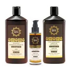 MOROCCAN SPA - Tratamiento Argan Moroccan Shampoo Acondicionador y Aceite Capilar