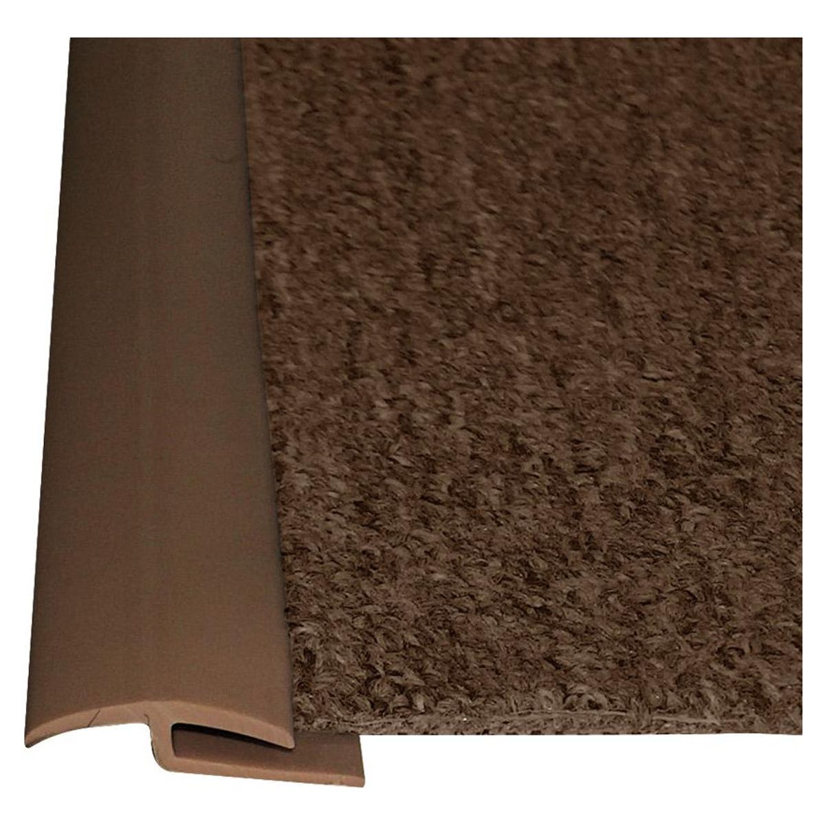 DVP - Cubrejunta Alfombra Tipo J Café 35x2 Mm 1 Mt 10 Un Dvp