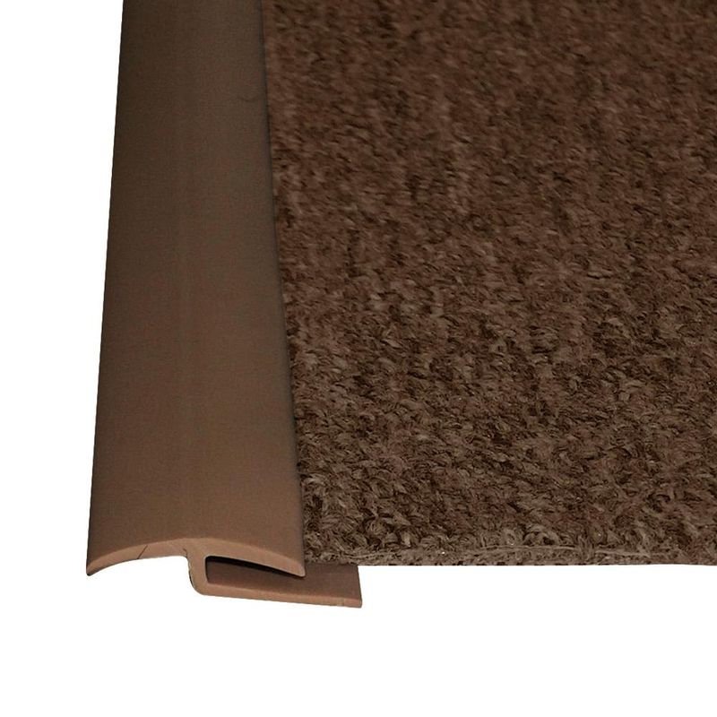 DVP - Cubrejunta Alfombra Tipo J Café 35x2 Mm 1 Mt 10 Un Dvp