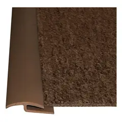 DVP - Cubrejunta Alfombra Tipo J Café 35x2 Mm 1 Mt 10 Un