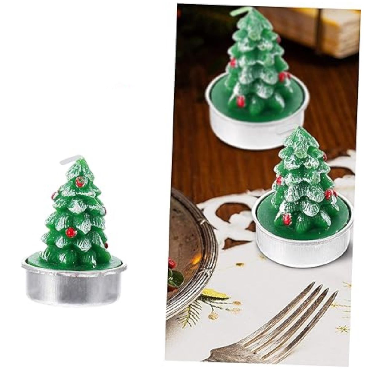 GENERICO - 3 velas navideñas adornos navideños arbol de navidad