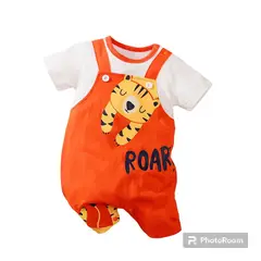 ANGO - Enterito VERANO bebé Algodón diseño Jardinera Tigre ROAR
