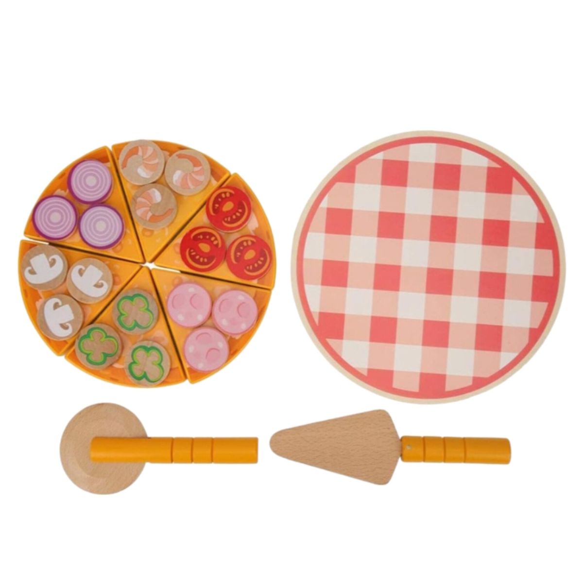 GENERICO - Pizza De Madera De 27 Piezas Para Niños