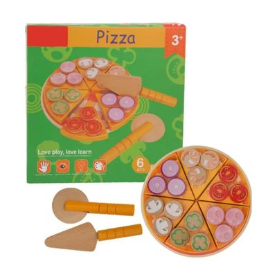 Imagen 2 del producto Pizza De Madera De 27 Piezas Para Niños
