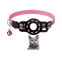 GAOR - Collar Con Funda AirTag Para Localizar Gato ROSA -