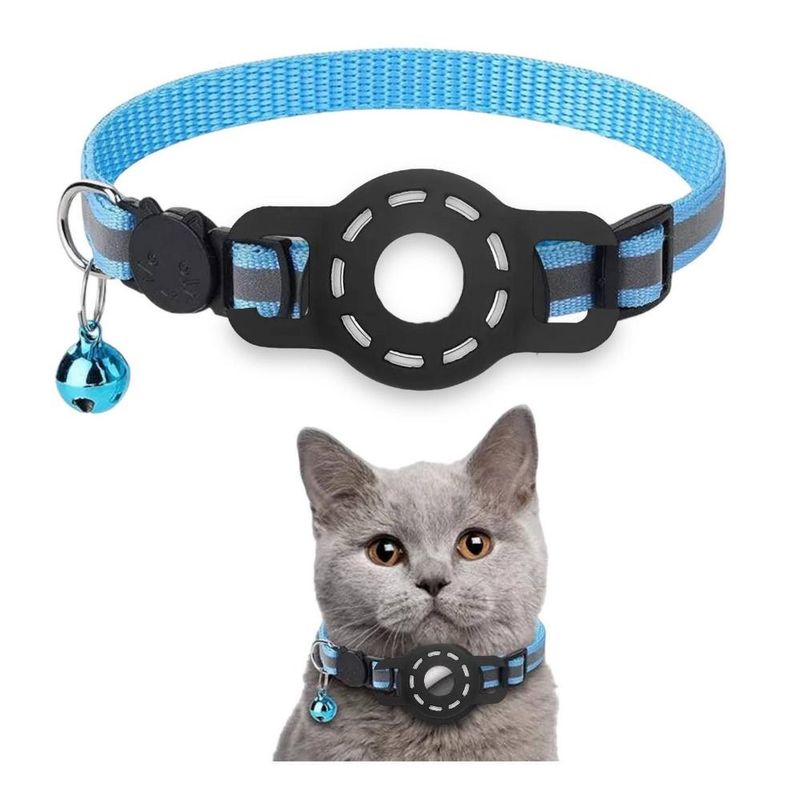 GAOR - Collar Con Funda Airtag Para Localizar Gato CELESTE - GAOR