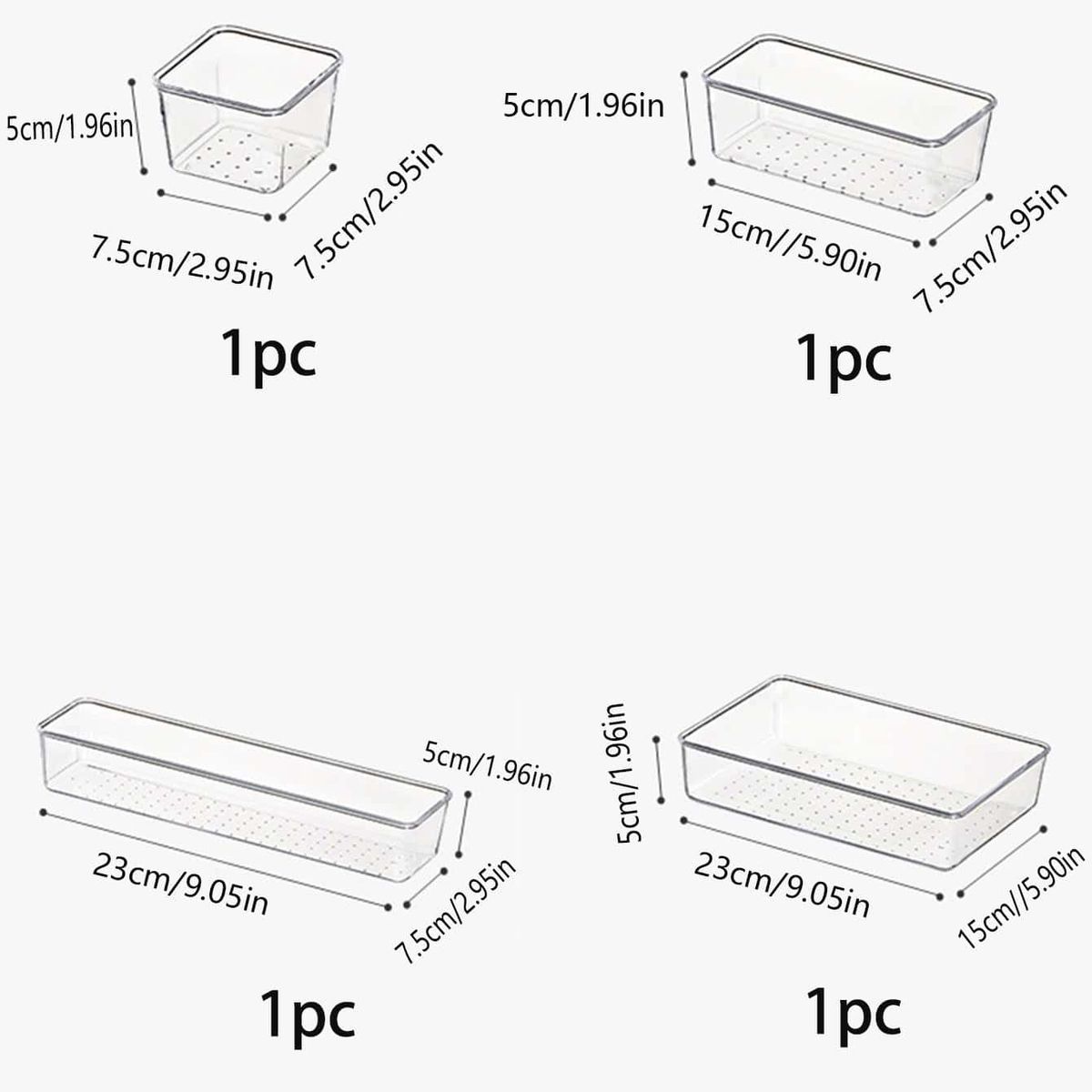 VATYERTY - 6 piezas Caja de almacenamiento de cocina transparente