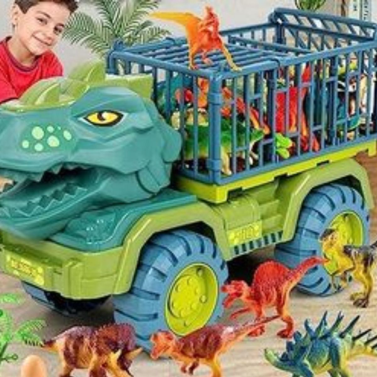 GENERICO - Dinosaurio Auto Trasportador Camion