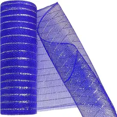 GENERICO - Malla Cinta Decorativas Árbol Navidad 25cm por 10mtrs Azul