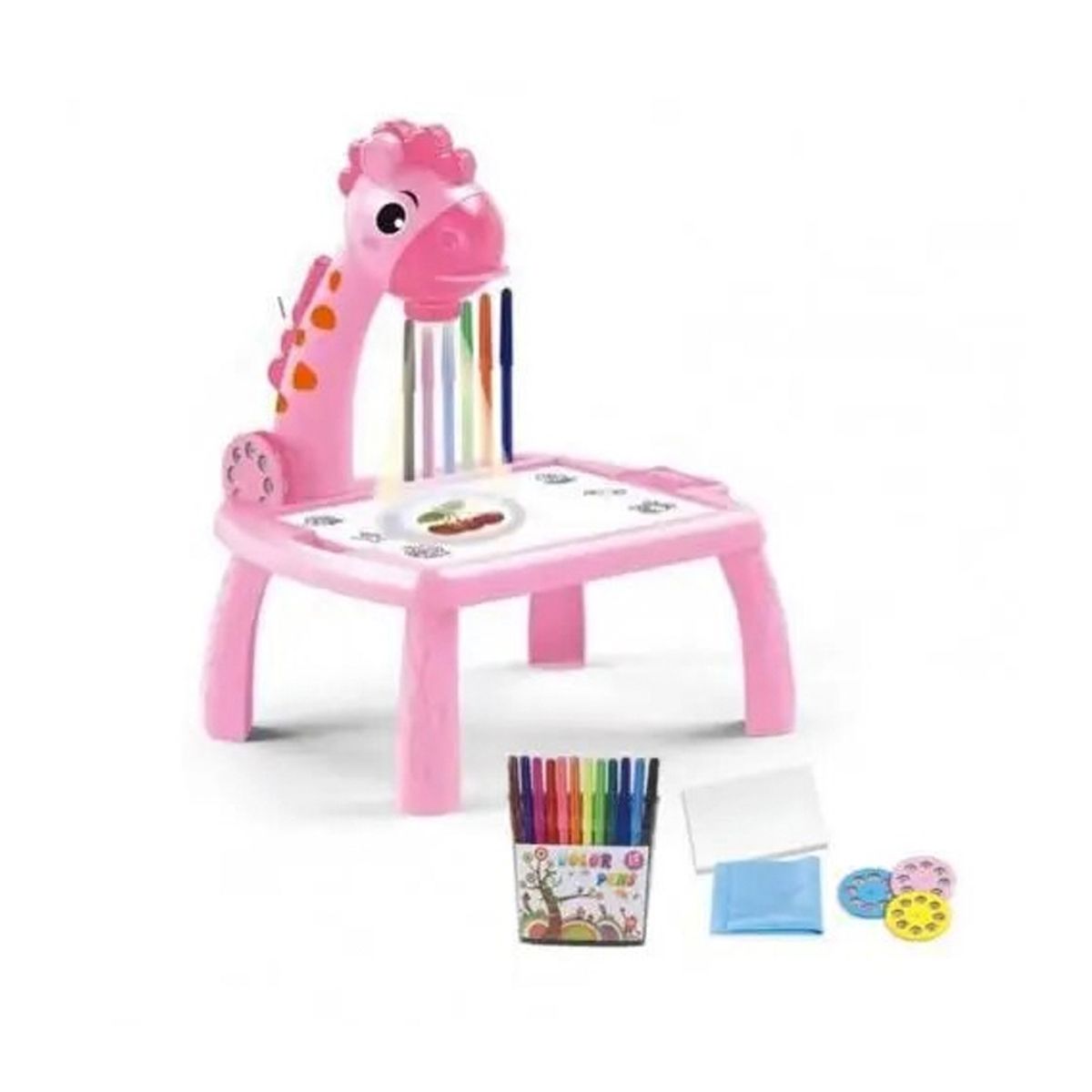 GENERICO - Mesa De Dibujo Didáctica Proyector Niños Clasica Rosa