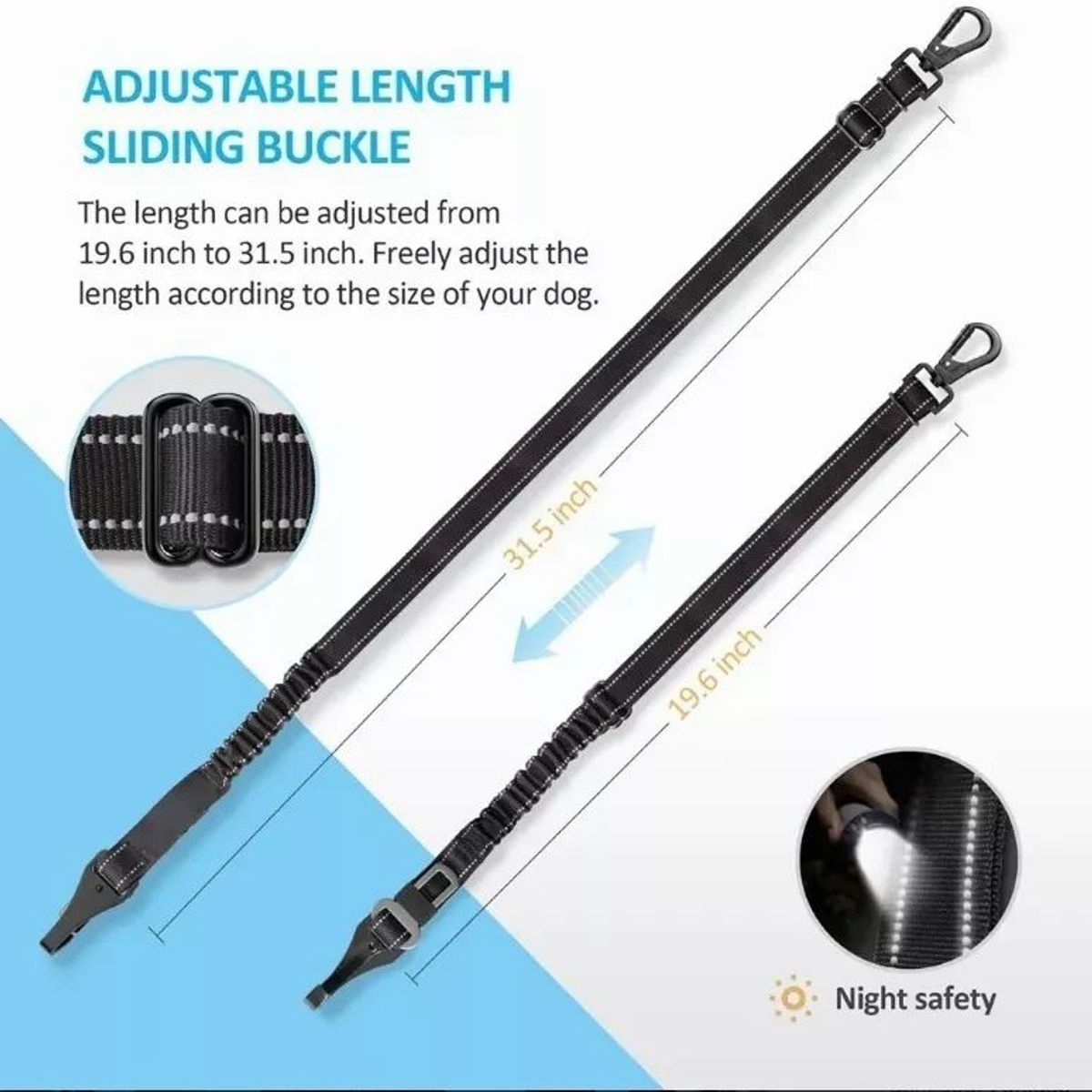 KUANGYE - Adaptador Cinturón De Seguridad Correa De Mascotas De Auto