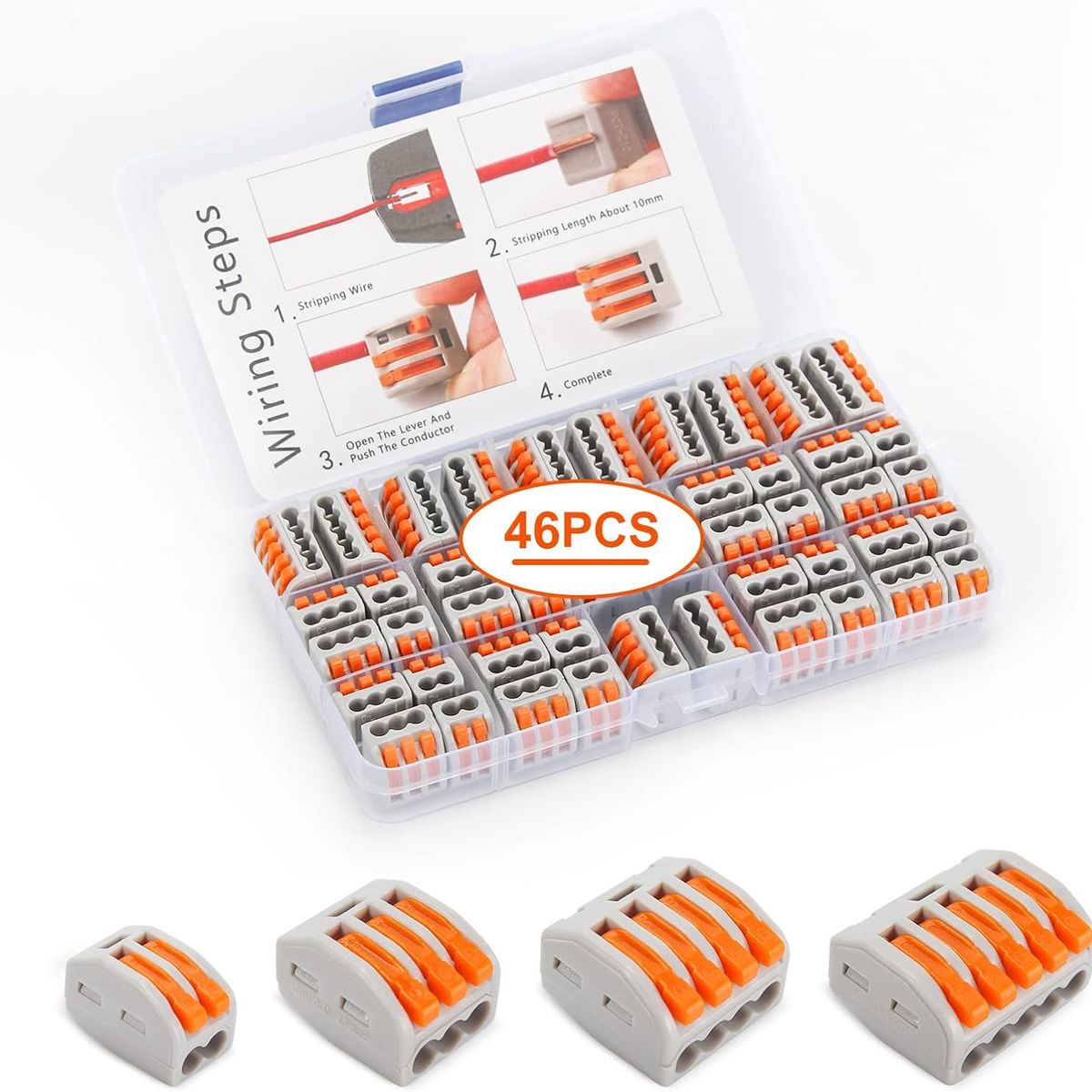 KUANGYE - Conector Rápido Tipo Wago 2/3/4/5 Entrada ( 46 Unidades)