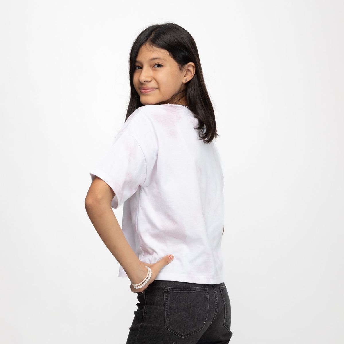 DISNEY - Polera Niña Stitch Tye Dye Morado Disney