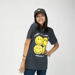 SMILEY - Polera Niño Good Mood Kinda Day Gris