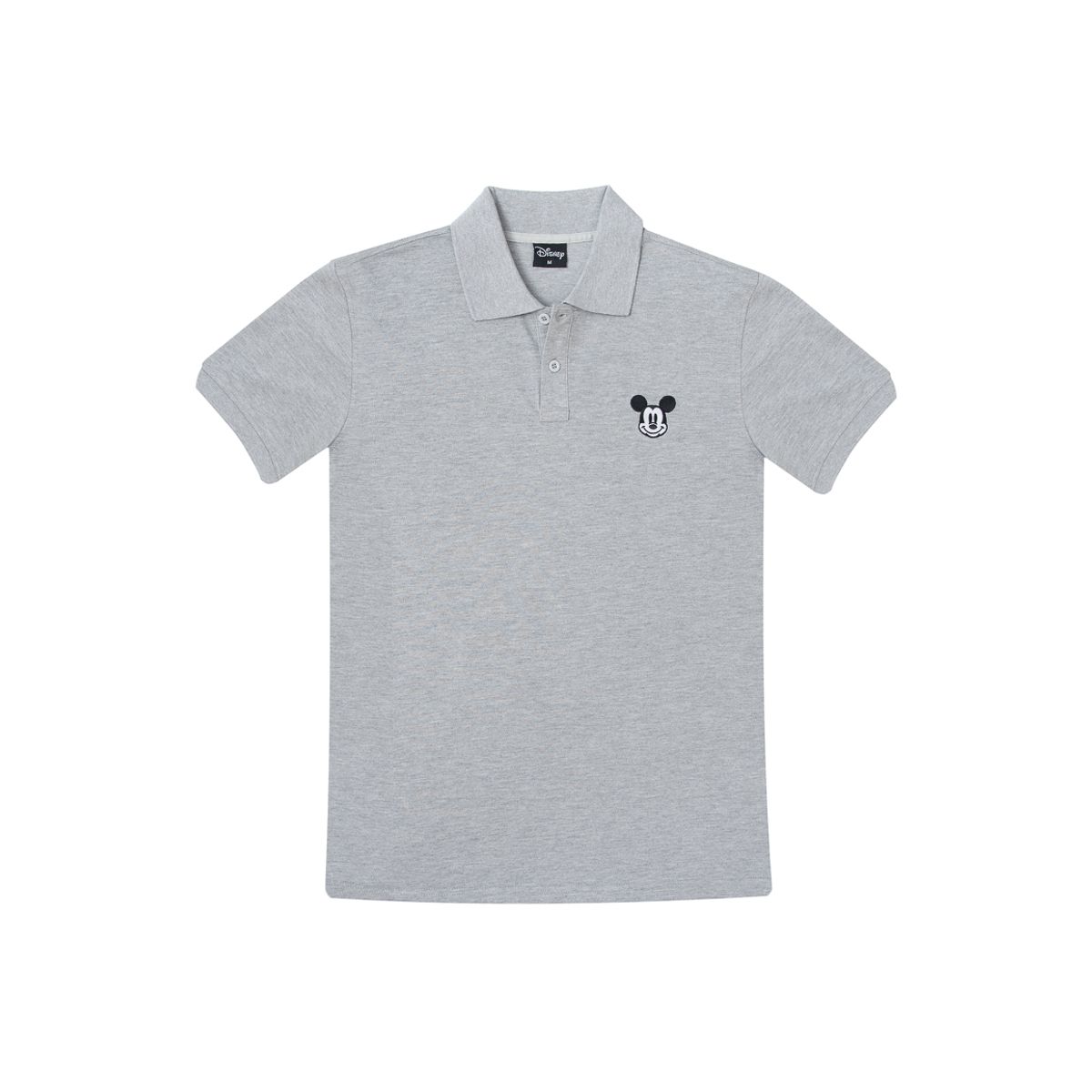 DISNEY - Polera Pique Hombre Face Mickey Gris Disney