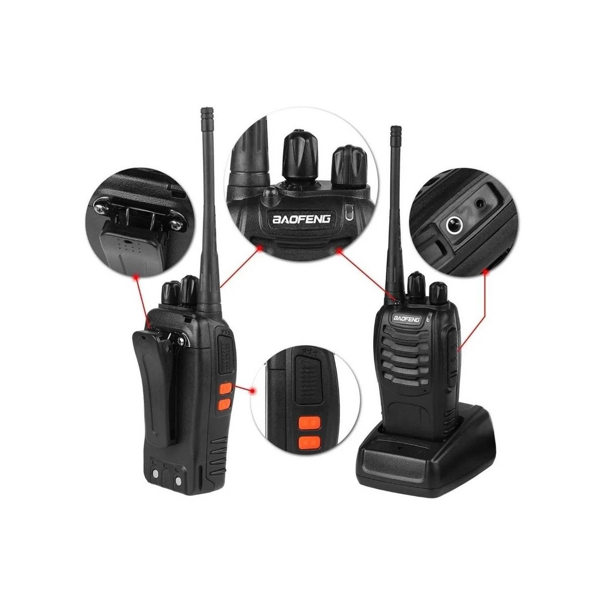 GENERICO - Dos Radio Transmisor Walkie Talkie Bf-777s Baofeng Woki Toki