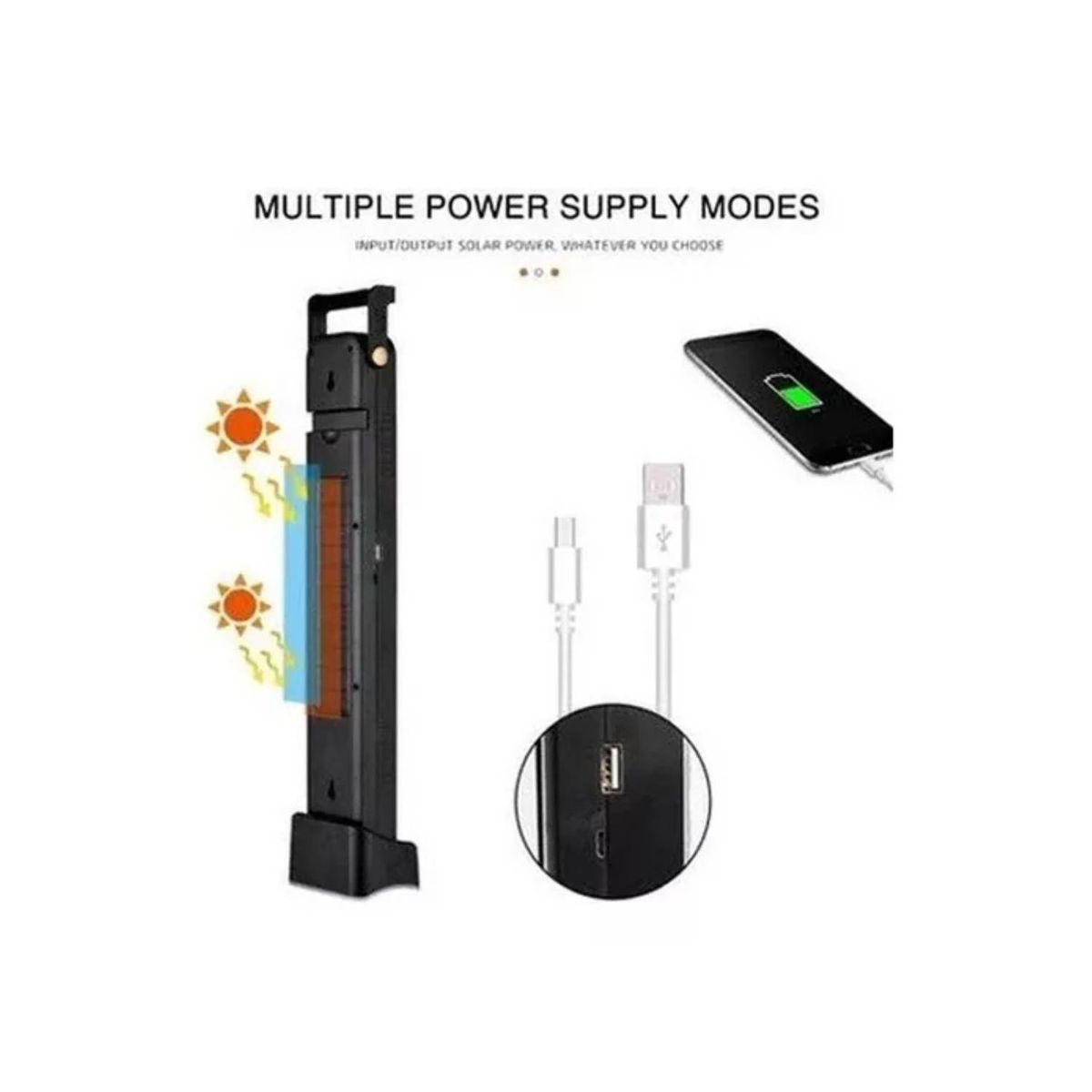 Lámpara 48 Led Solar Foco Luz Emergencia Recargable, marca GENERICO - Foto Principal