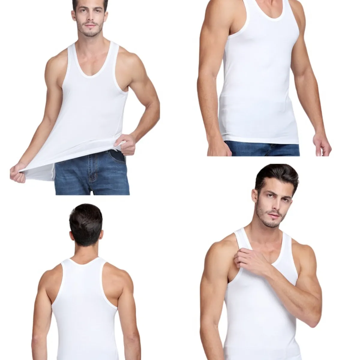 GARSIL - Polera Musculosa Para Hombre - Camiseta Sin Magas - 100 Algodon