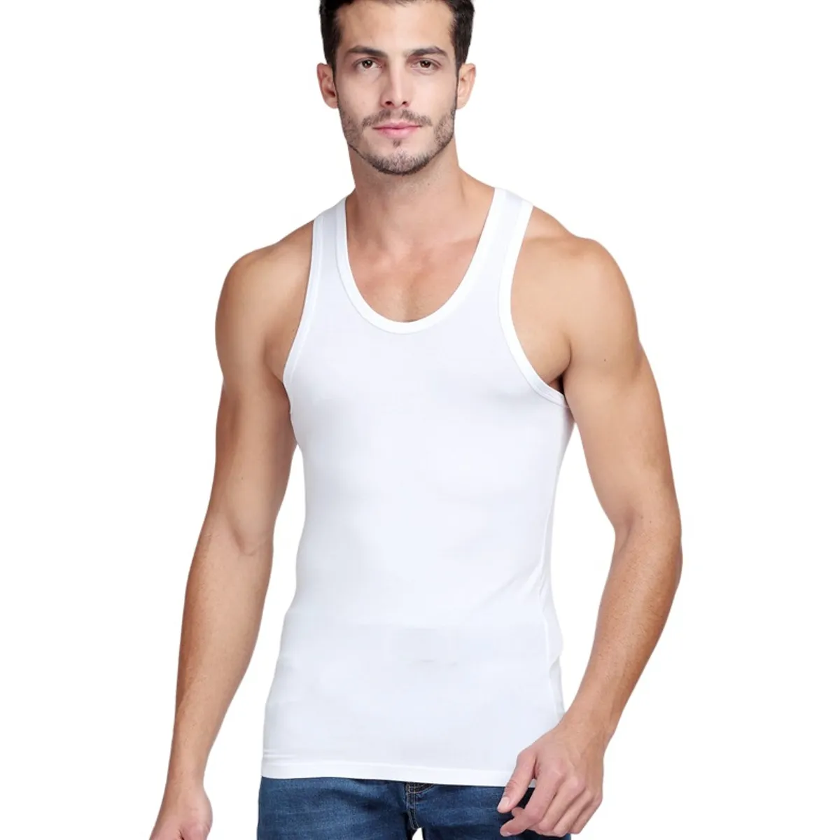 GARSIL - Polera Musculosa Para Hombre - Camiseta Sin Magas - 100 Algodon
