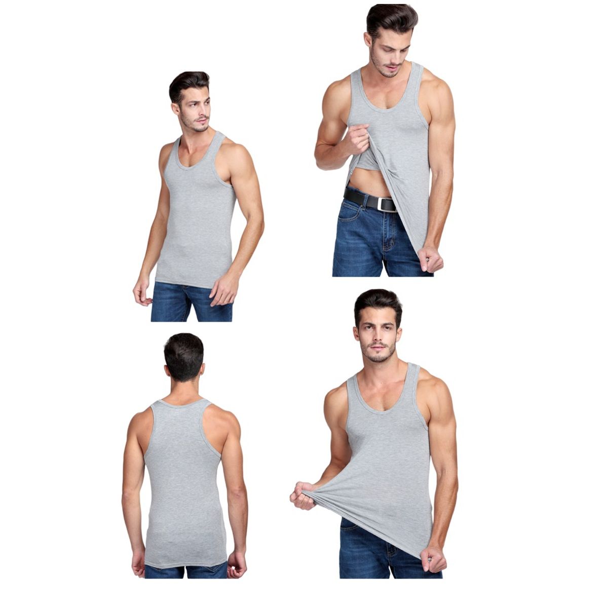 GARSIL - Polera Musculosa Para Hombre - Camiseta Sin Magas - 100 Algodon