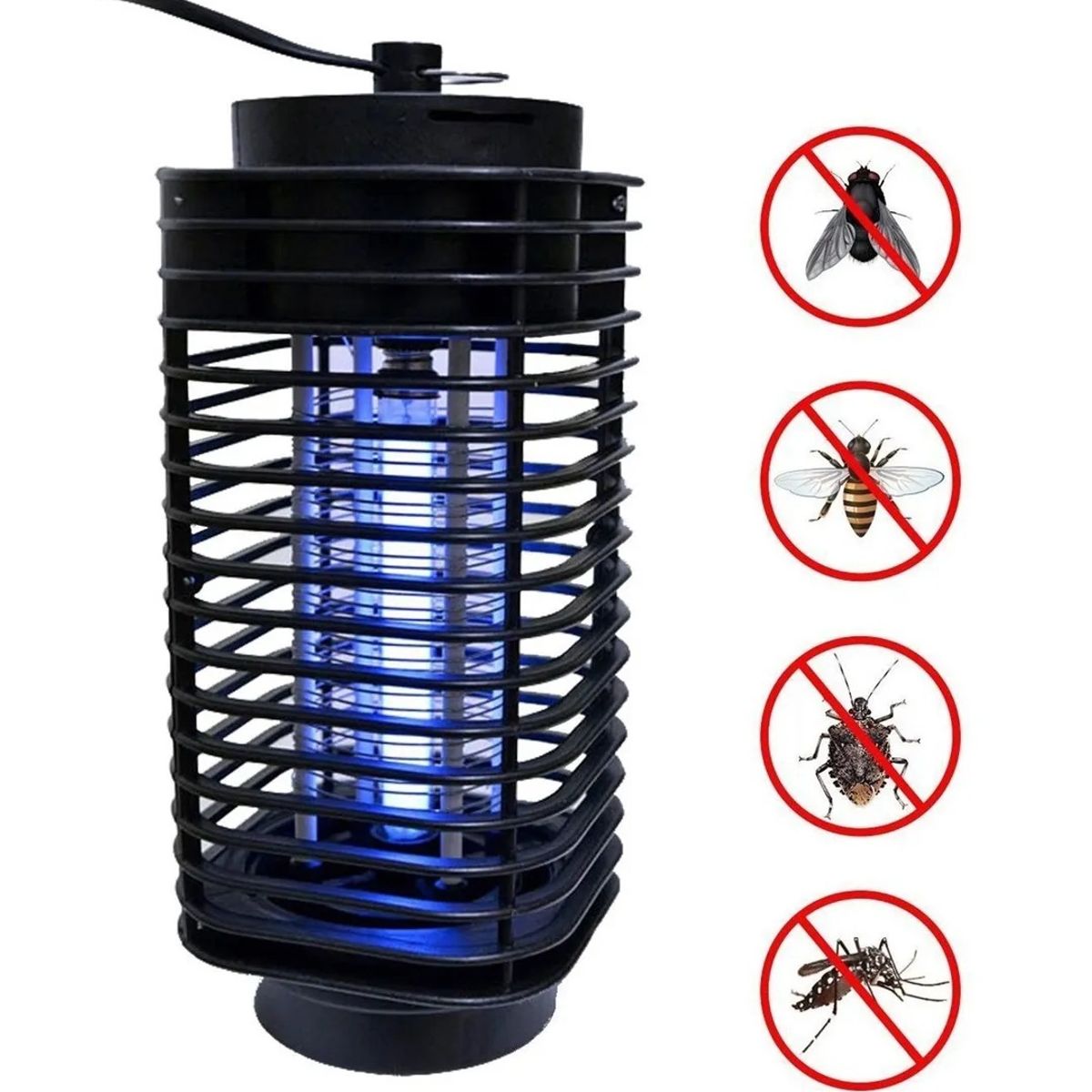 GENERICO - Pack X3 Mata Insectos Electrico Mata Moscas Electrico Lampara Uv