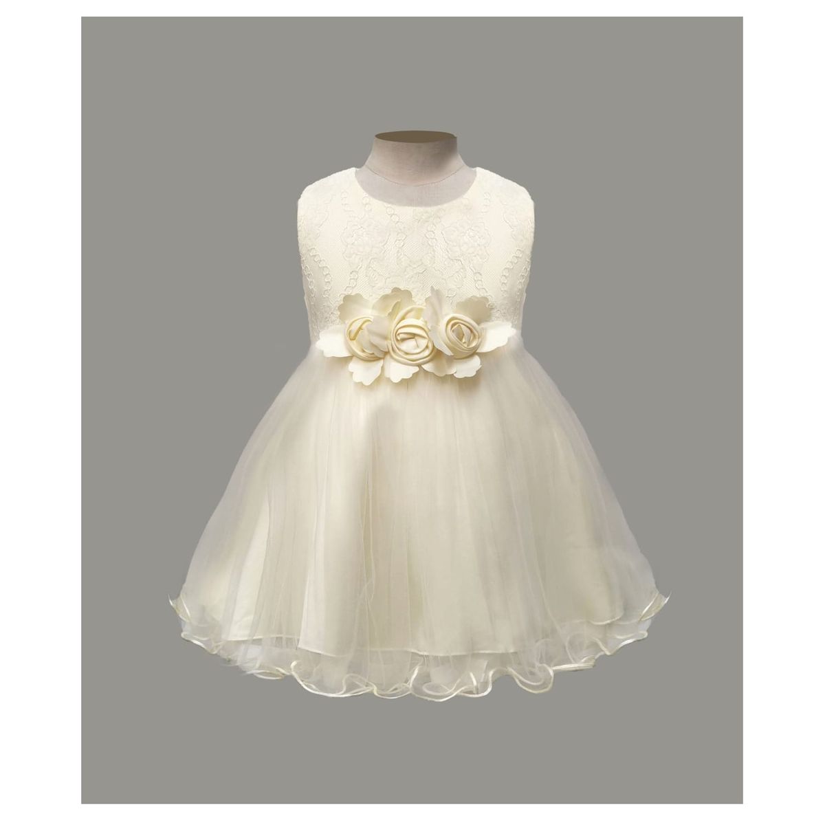 ALMA & DECO - Vestido Navidad Fiesta Paje Bodas Bebé Modelo Anyela Color Ivory