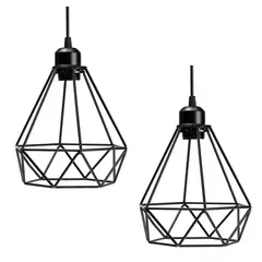 GENERICO - Pack X2 Lámparas Colgantes Vintage Lampara Living Para Comedor E27