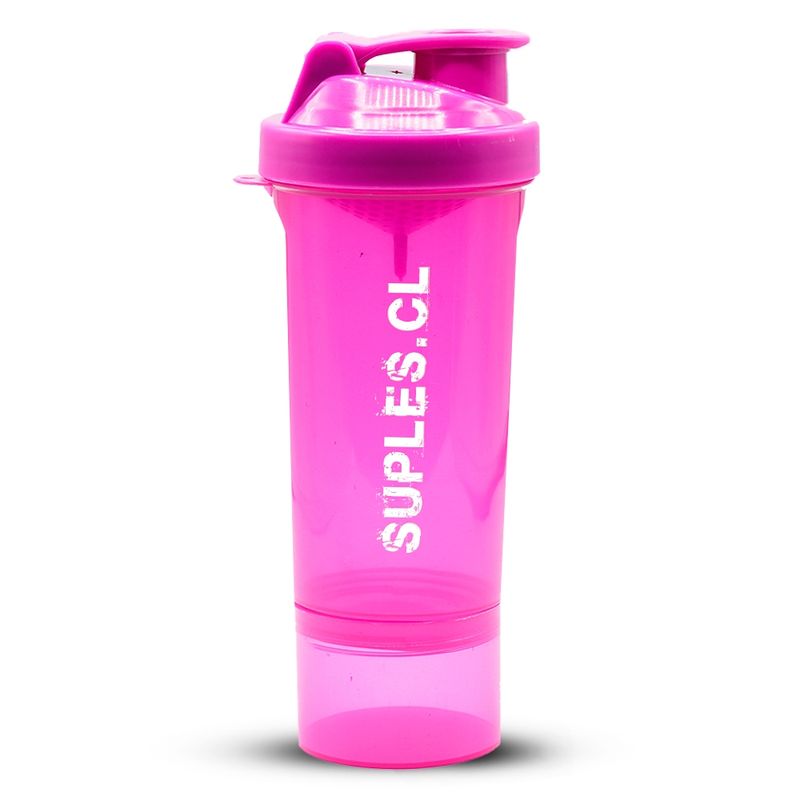 SUPLES - Shaker 400 Ml Suples Letras 2 en 1 Rosado